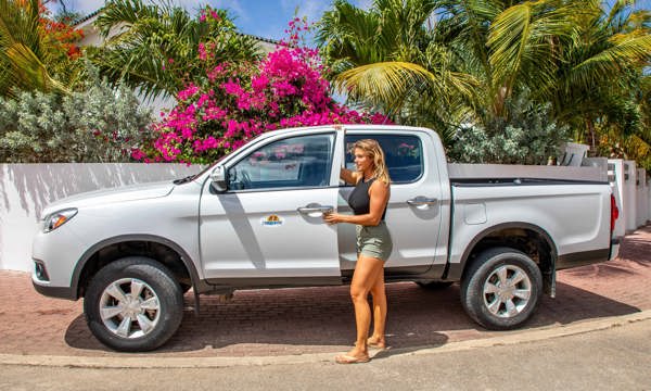 Discover Bonaire with a pick-up truck